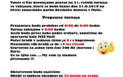 Pozvánka na 21. ročník turnaje ve vybíjené